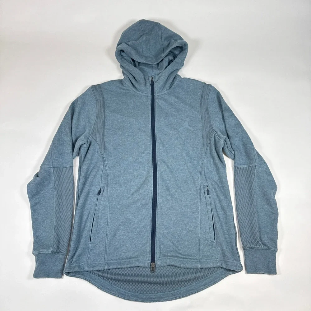 Jordan Hoodie Mens Large Blue Full Zip Textured Panels Athleisure Sporty